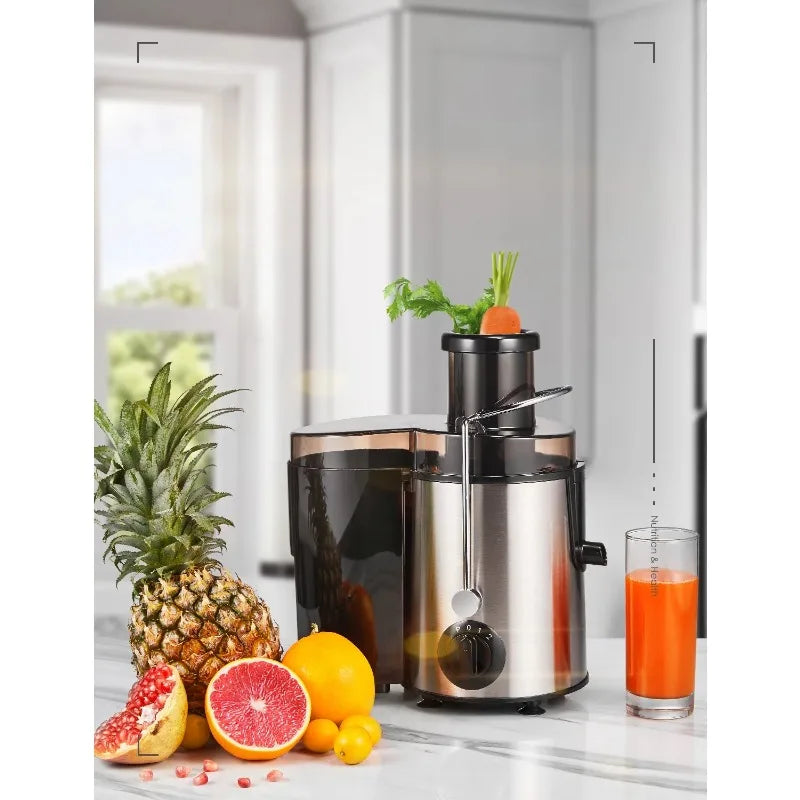 Centrifugal Juicer Machine, Wide 3” Feed Chute Juice Extractor, Fruit Juicer with Pulse Function and Multi-Speed Control