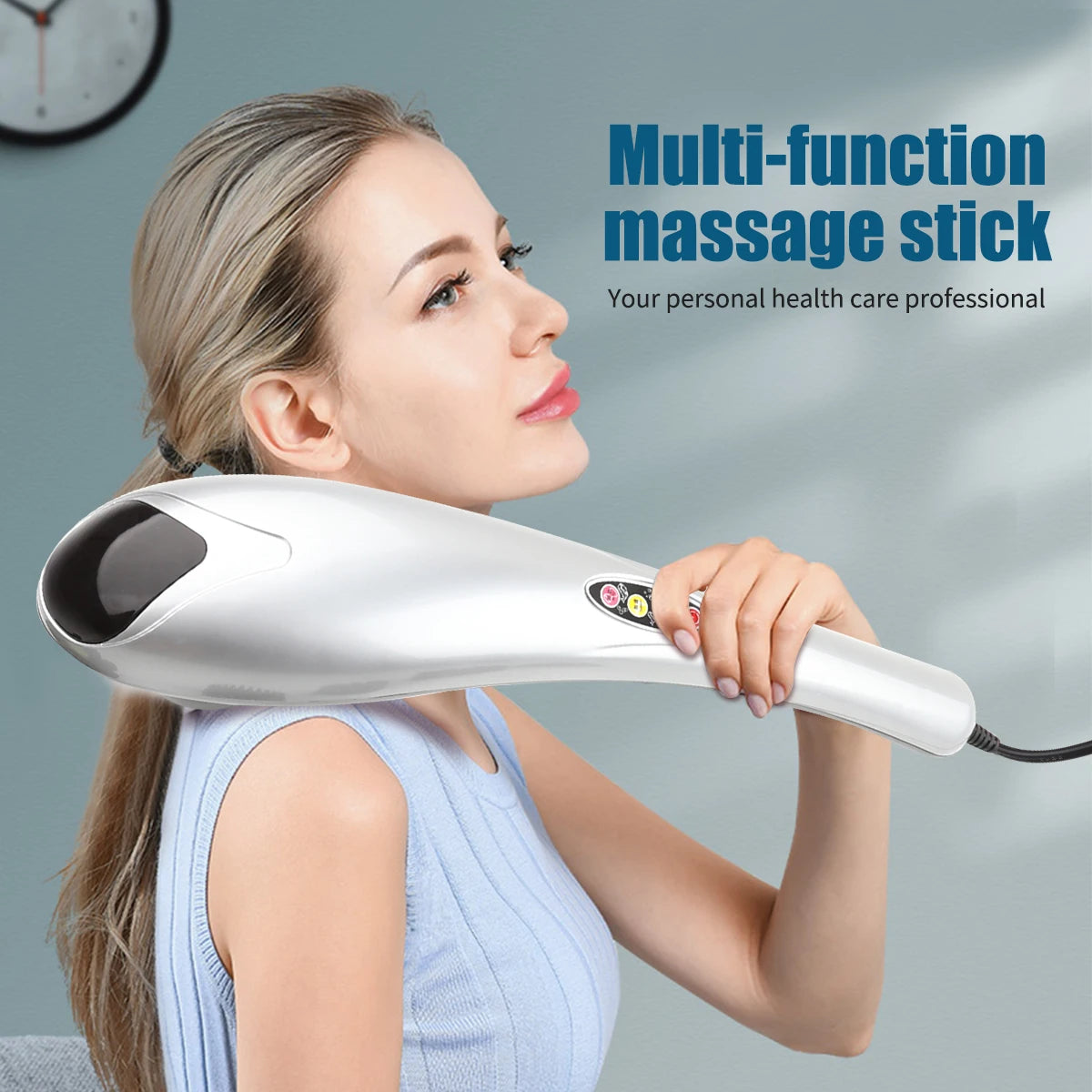 Electric Dolphin Back Vibration Infrared Stick Cervical Body muscle Massage Hammer