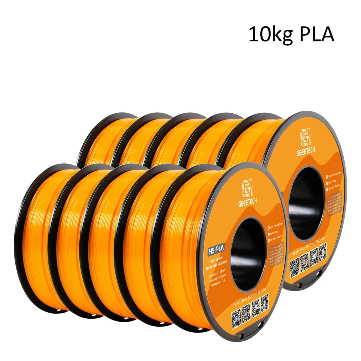 10Kg High Speed PLA 3d priner Filament 1kg 1.75mm, faster curing & printing speed, higher printing quality
