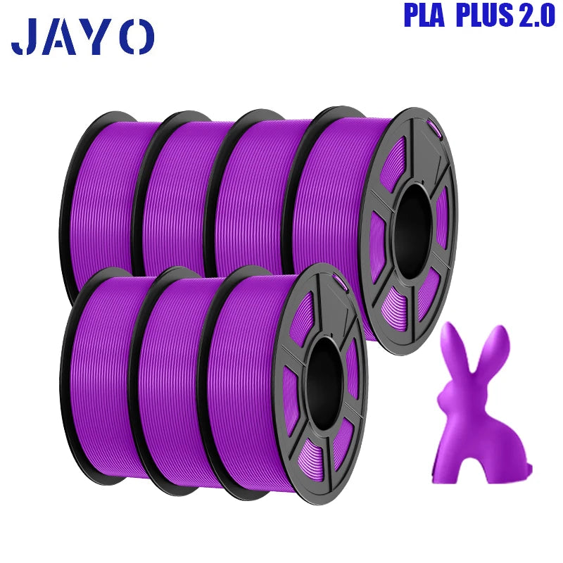 pla plus 2.0 3d printer filaments, 7rolls 1.75mm multi-color 3D printing material for 100% bubble free and FDM 3D printer