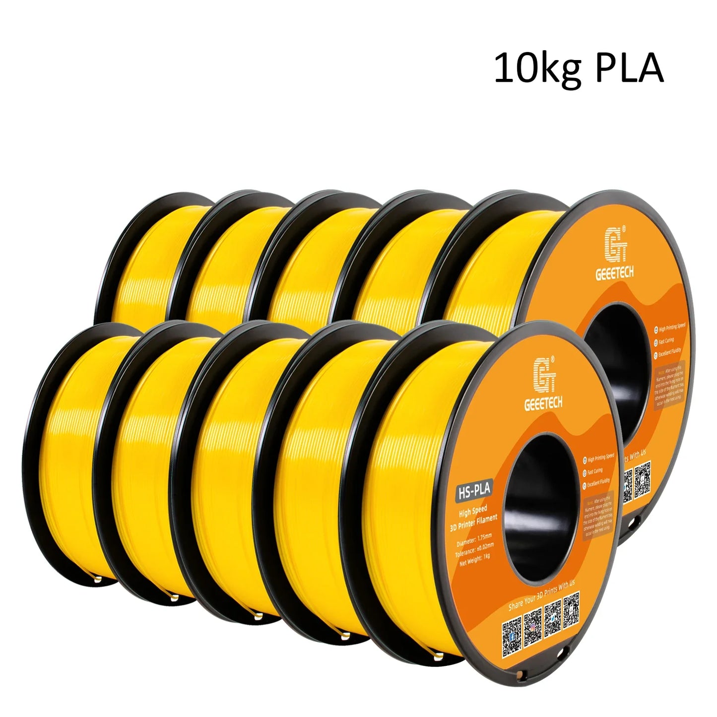 10Kg High Speed PLA 3d priner Filament 1kg 1.75mm, faster curing & printing speed, higher printing quality