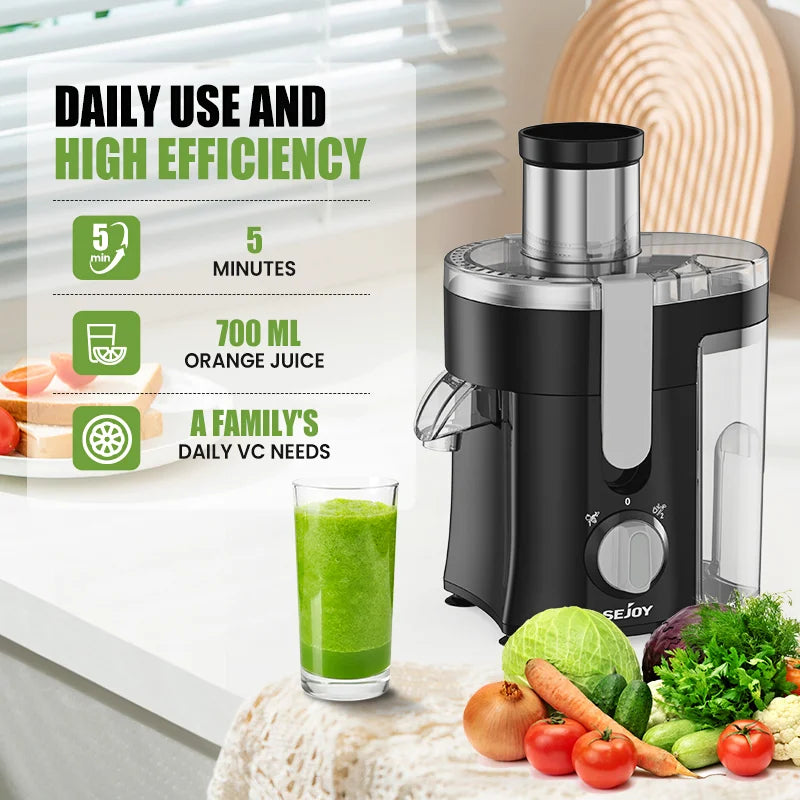 Centrifugal Juicer Machine Compact Automatic Pulp Ejection Electric Citrus Juicer Extractor Machine Fruit Veg Blender