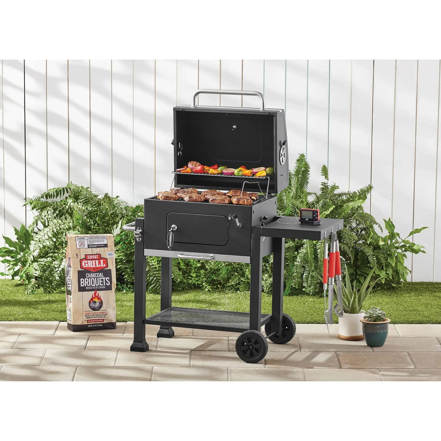 Heavy Duty 24-inch Charcoal Grill, Black