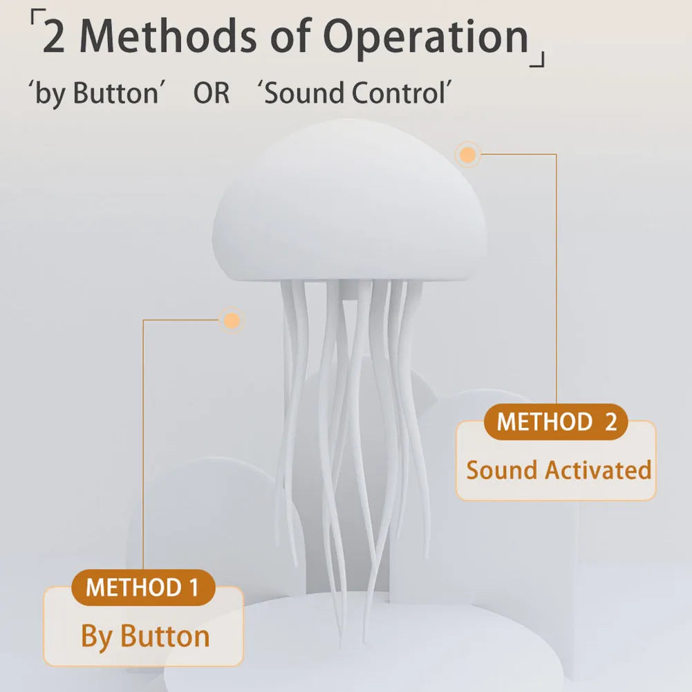 Jellyfish Night Light with Dancing Legs Jellyfish Table Lamp Rechargeable Jellyfish Desk Lamp RGB Gradient for Home Office Decor