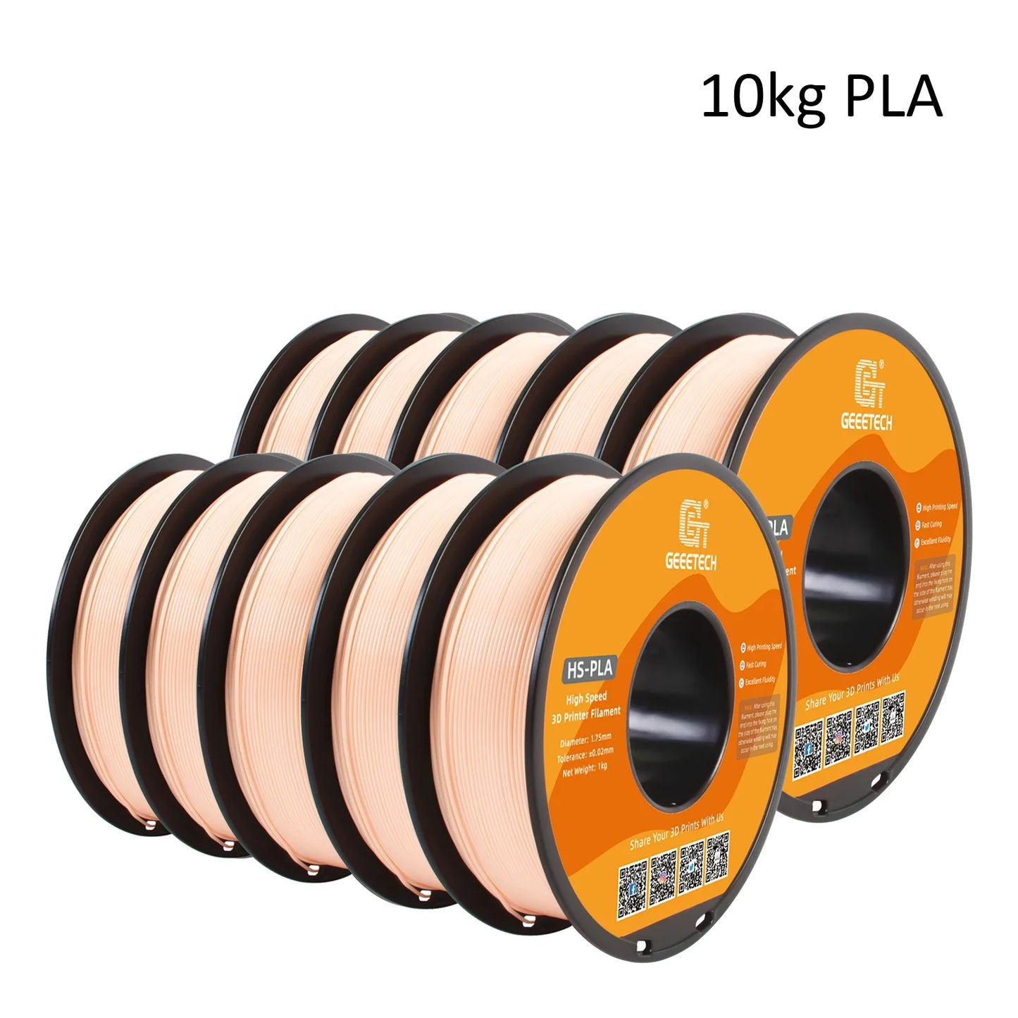 10Kg High Speed PLA 3d printer Filament 1kg 1.75mm, faster curing & printing speed, higher printing quality