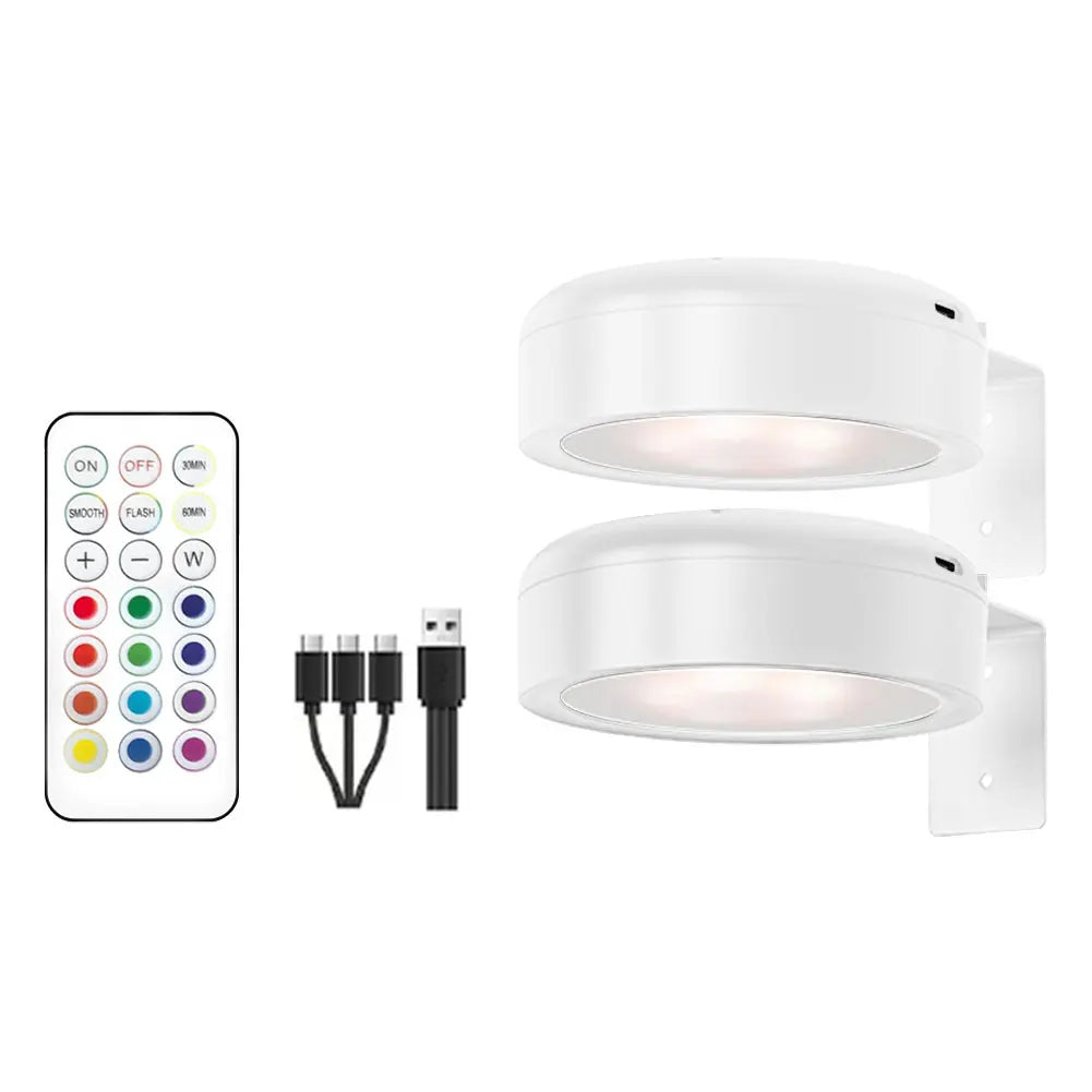 LED Light Magnetic Spotlight Rechargeable Wall Light Wireless Picture Light No Punch Reading Light Bedroom Bedside Light