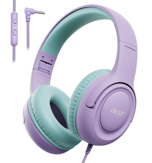 Kids Headphones Wired for School 85/94dB Volume Limiter Foldable Stereo Sound Headset for Kids Learning Tablet IPad PC