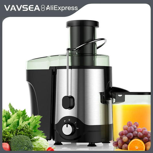 600W Juicer Machine, Anti-Drip Centrifugal, Juice Extractor with 3-Inch Feed Chute for Whole Fruits & Vegetables, BPA-Free