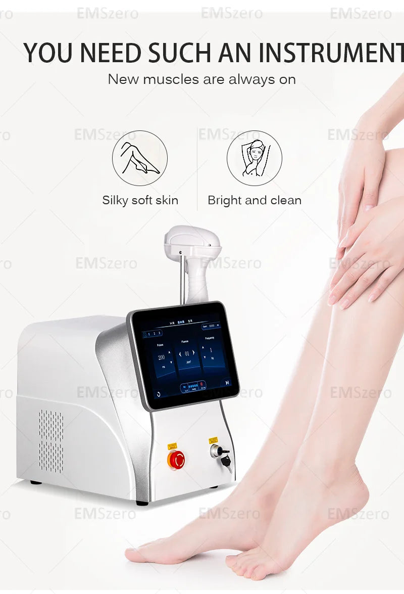 Freezing Point, Private Parts, Body, Face, 808nm Diode Laser Hair Removal Machine, Multifunction Permanent Painless Epilator