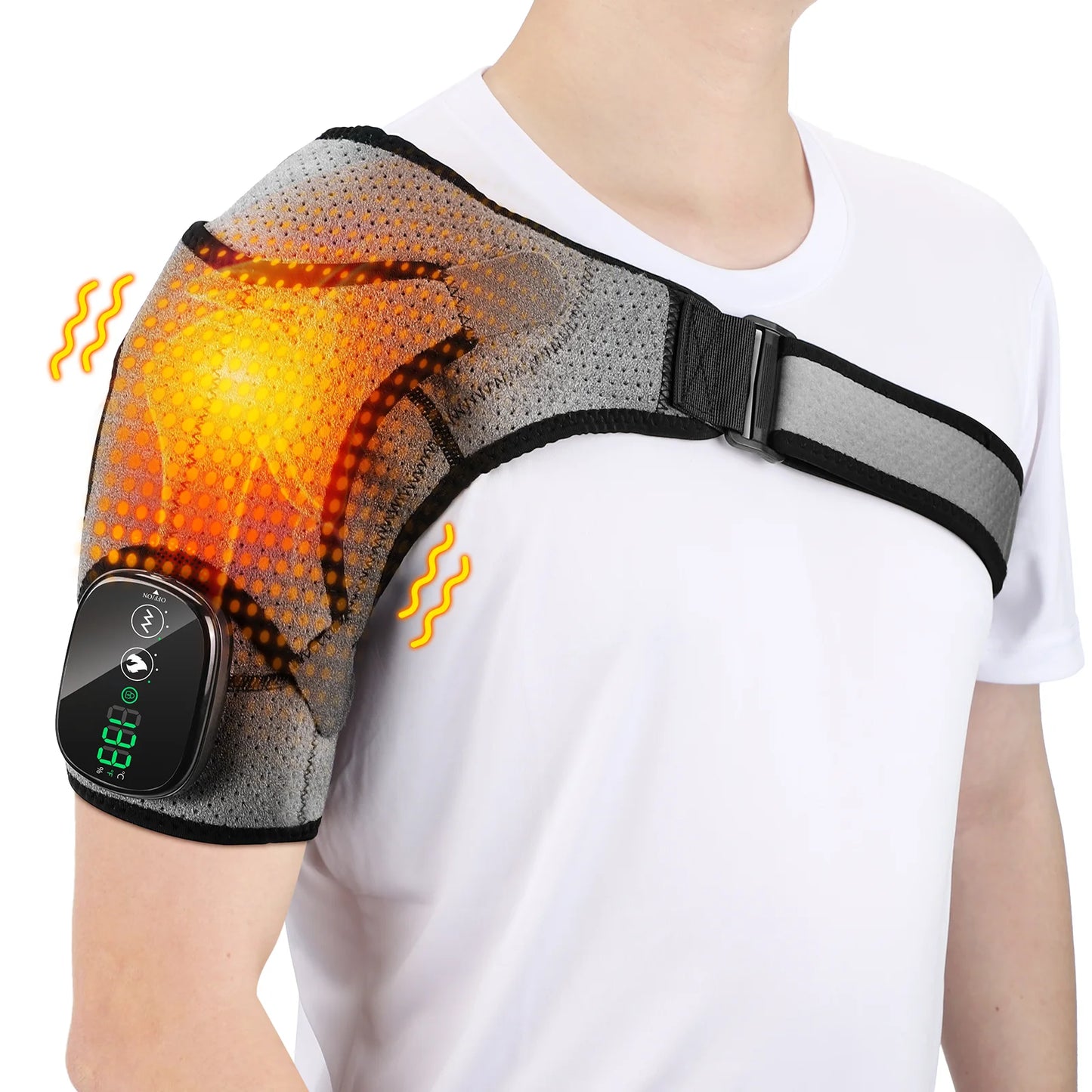 Electric Heating Pad, Shoulder Vibration Massager, Physiotherapy Arthritis, Joint Pain Relief Belt Elbow Support Brace Thermal Wrap
