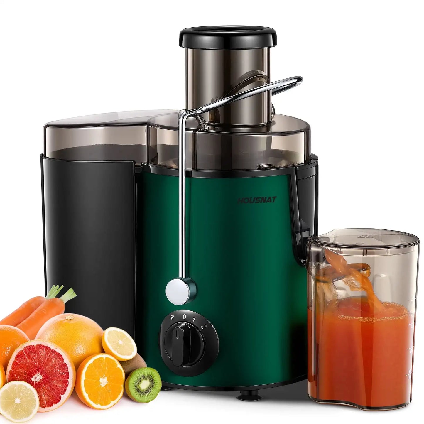 Centrifugal Juicer Machine, Wide 3” Feed Chute Juice Extractor, Fruit Juicer with Pulse Function and Multi-Speed Control