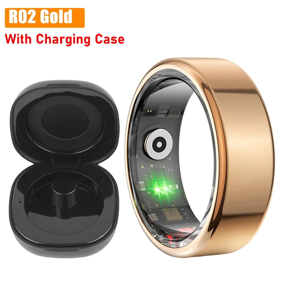 Smart Ring Heart Rate Pressure Blood Oxygen Sleep Monitor 2025 Men Women Waterproof Health Monitor Sport Modes Smart Ring