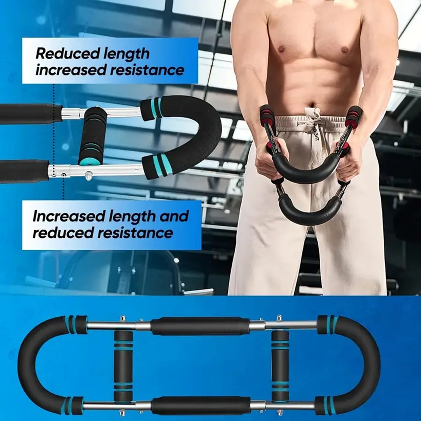 u shape Hand Gripper, Twister Arm, Trainer Power, Twister Bar Fitness Equipment for Men and Women Home Workout