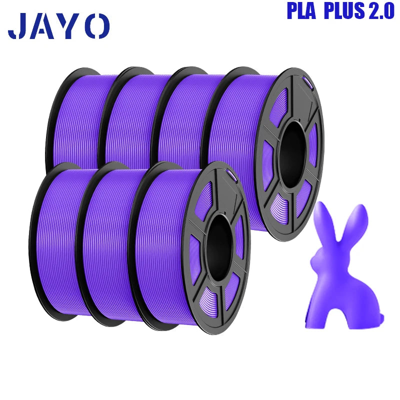 pla plus 2.0 3d printer filaments, 7rolls 1.75mm multi-color 3D printing material for 100% bubble free and FDM 3D printer