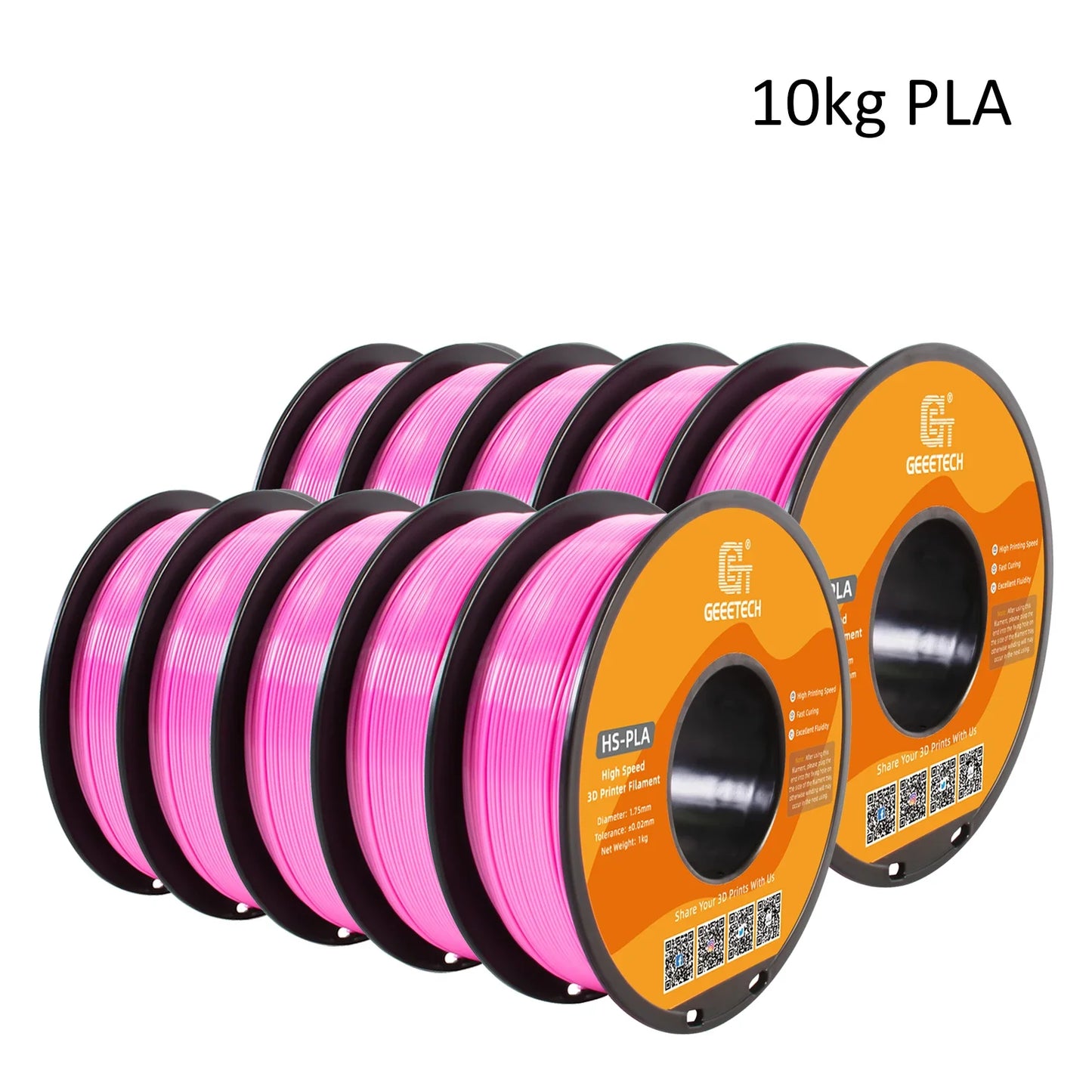10Kg High Speed PLA 3d printer Filament 1kg 1.75mm, faster curing & printing speed, higher printing quality