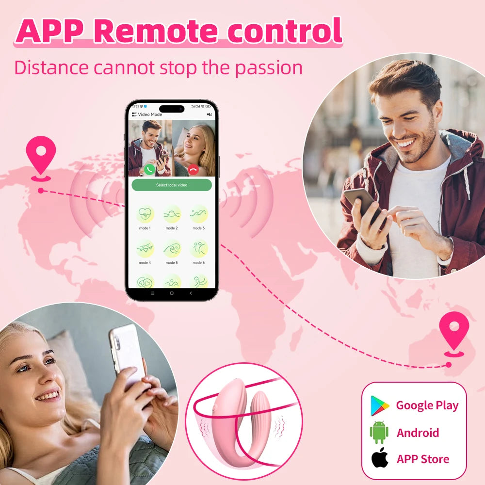 APP Remote Control, Vibrator Egg for Female, G Spot Stimulator, Dildo Vibrator, Wireless Bluetooth Wearable Panties Adult Sex Toy