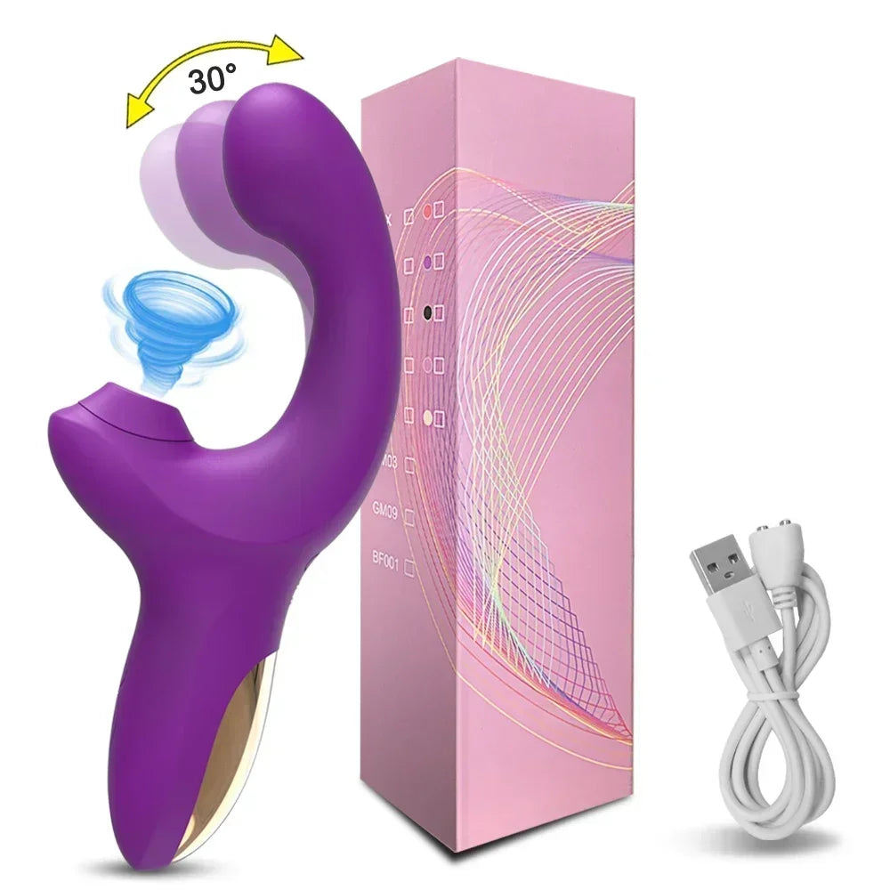 3 in 1 Clit Sucker Dildo Vibrator for Women, Clitoris Stimulator, G Spot Tongue Licking Vacuum Massager Sex Toys Adult Goods 18+