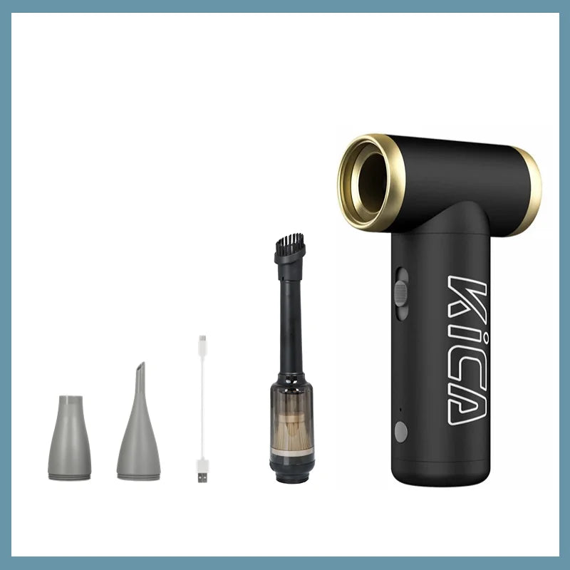 100000RPM Jetfan 2 Air Blower, Portable Turbo Fan, Compressed Air Duster Wireless Computer Keyboard Cleaner for PC Car Camera