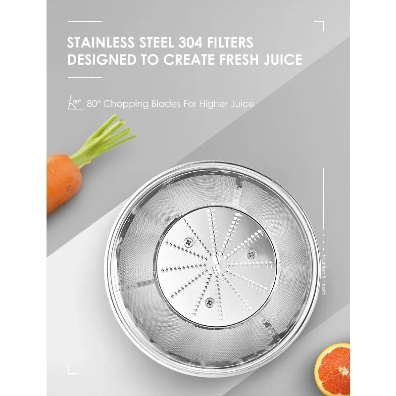 Centrifugal Juicer Machine, Wide 3” Feed Chute Juice Extractor, Fruit Juicer with Pulse Function and Multi-Speed Control