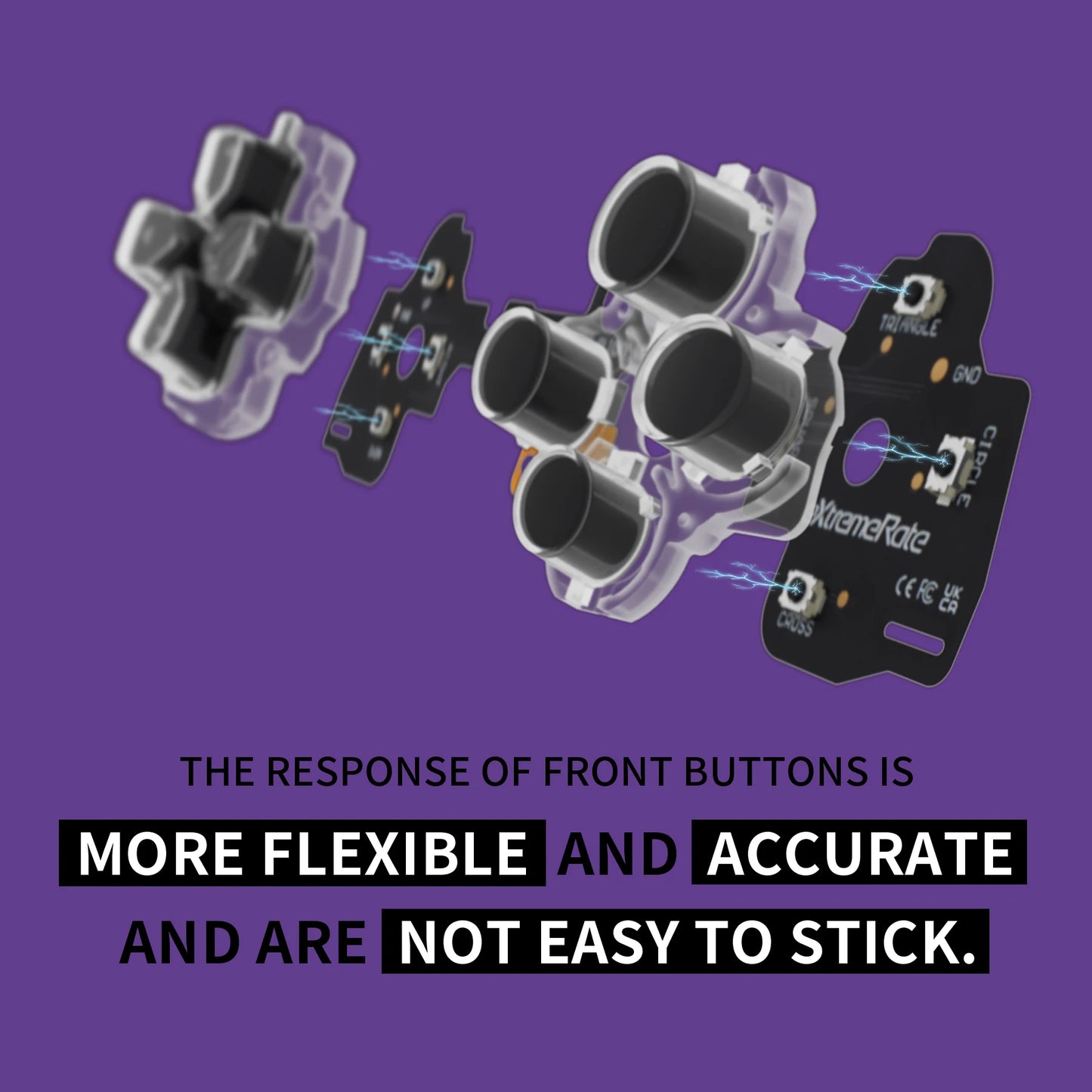 Clicky Kit for ps5 Edge Controller, Custom Tactile Dpad Action Buttons Mouse Click Kit