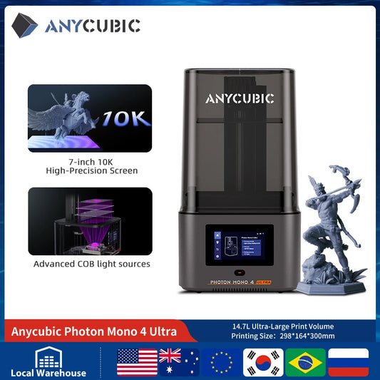 Photon Mono 4 Ultra 7 Inch 10K LCD 3D Printers High Speed UV Resin 3D Printer Printing Size  236mm*231mm*430mm 2.2L