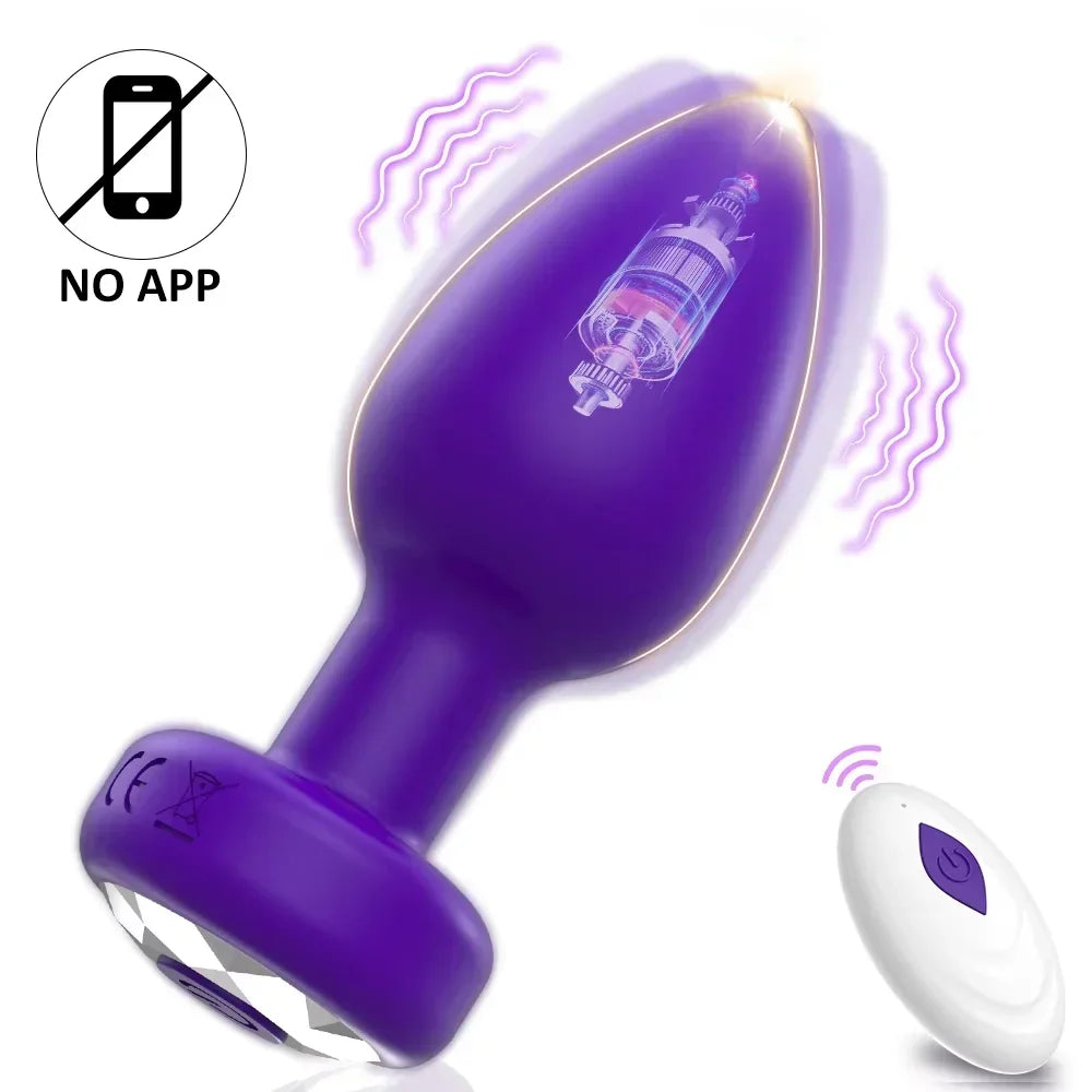 Anal Vibrator, APP Wireless Control, Butt Plug, Men Prostate Massager, Female Vagina Masturbator for Adult Sex Toys,Women Men Gay