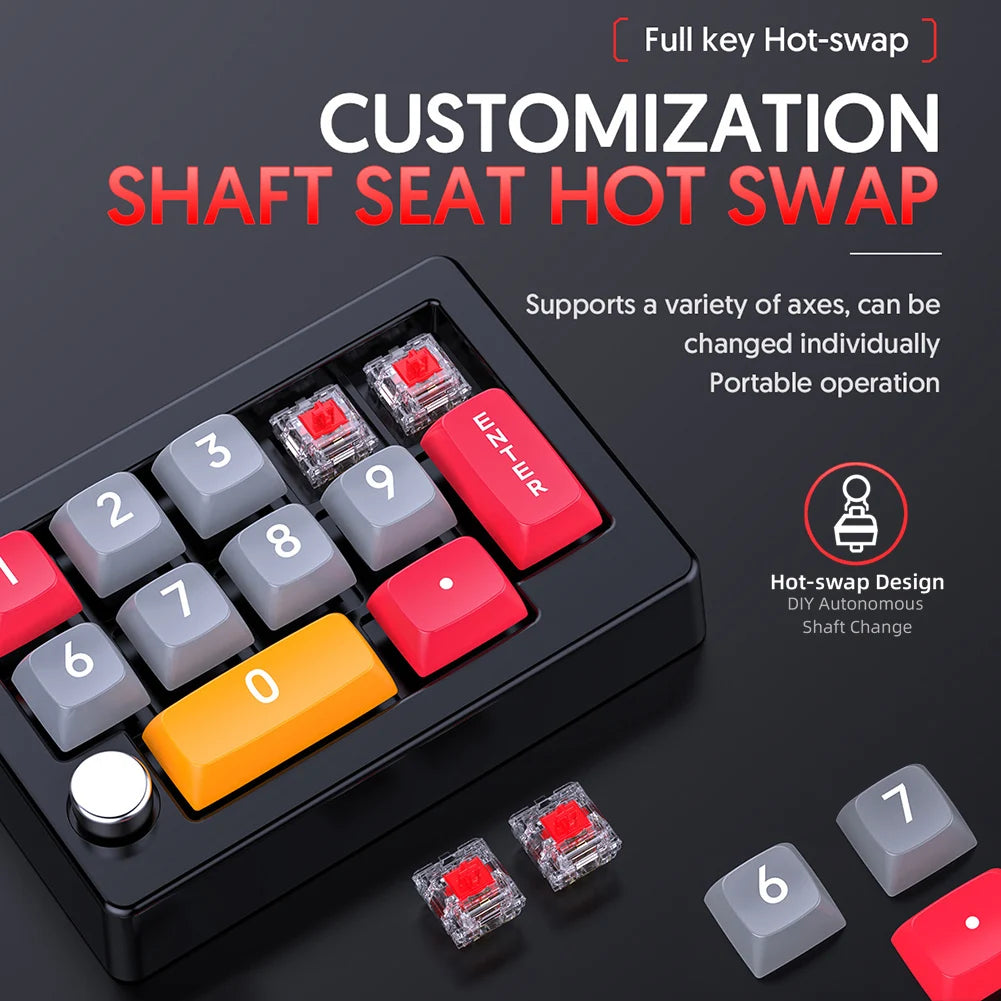 13 Key Macro Programmable Fully Hot Swappable Mechanical Switch 12 RGB Lighting Effects Gaming Mini Keyboard