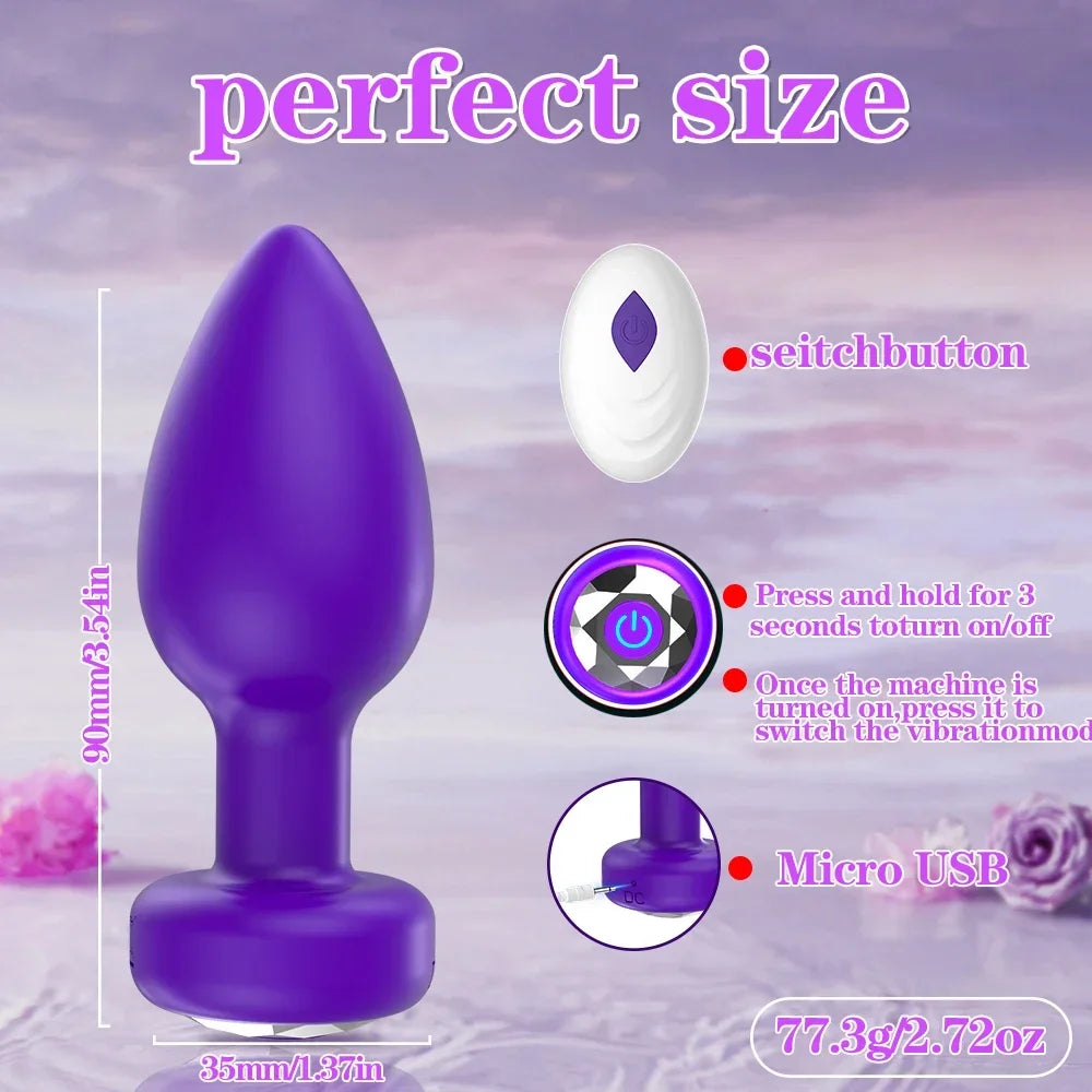 Anal Vibrator, APP Wireless Control, Butt Plug, Men Prostate Massager, Female Vagina Masturbator for Adult Sex Toys,Women Men Gay