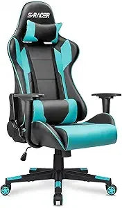 Gaming Chair, Office Chair High Back Computer Chair Leather Desk Chair Racing Executive Ergonomic Adjustable Swivel Task Chair