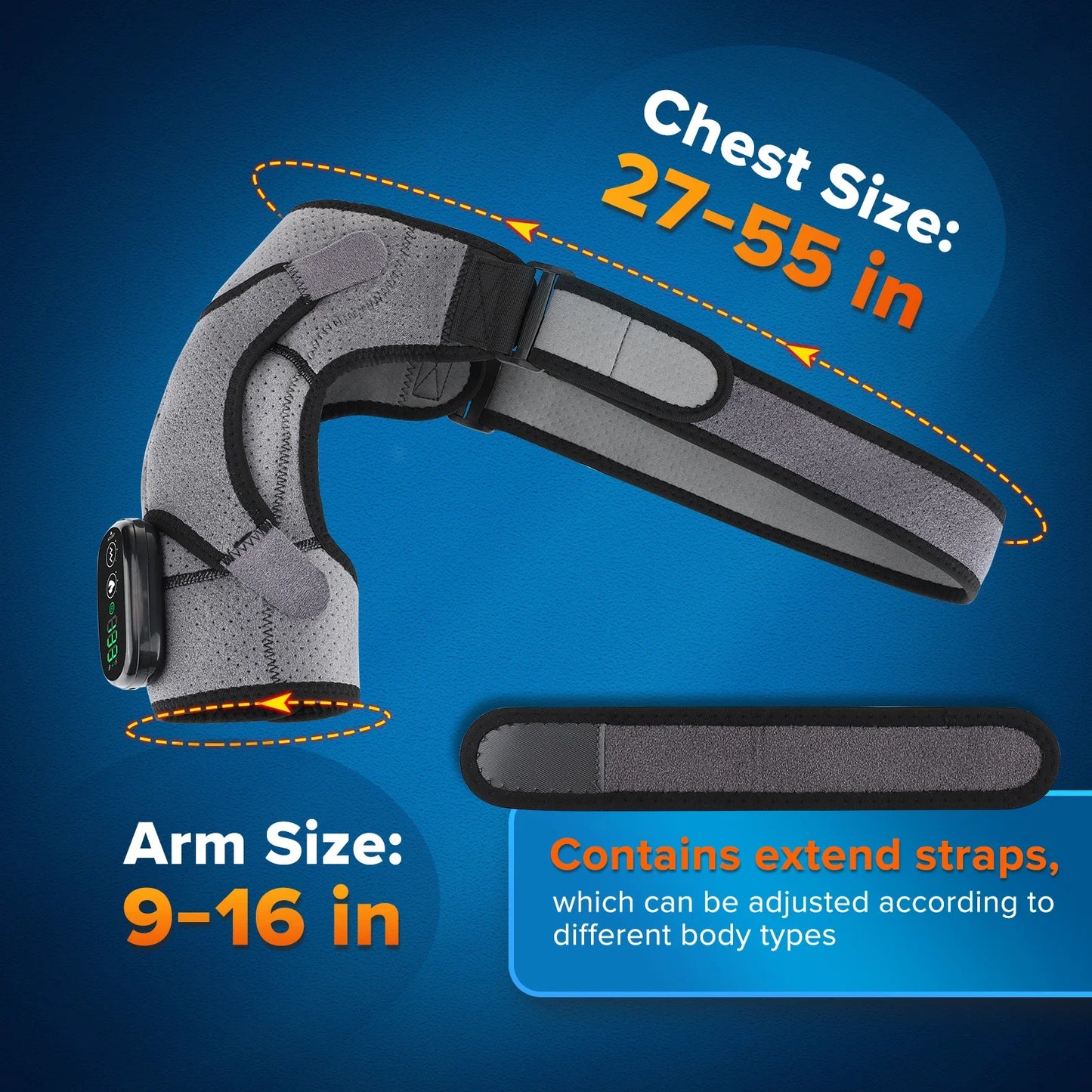 Electric Heating Pad, Shoulder Vibration Massager, Physiotherapy Arthritis, Joint Pain Relief Belt Elbow Support Brace Thermal Wrap