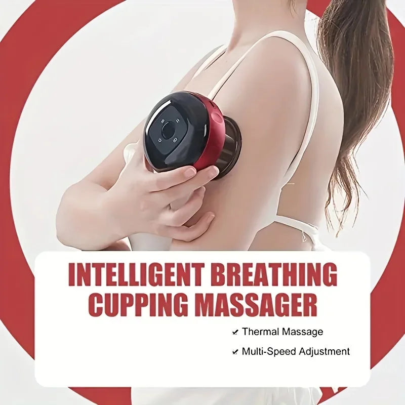 "Wireless Charging Intelligent Vacuum Cupping Device with High Suction & Hot Compress"