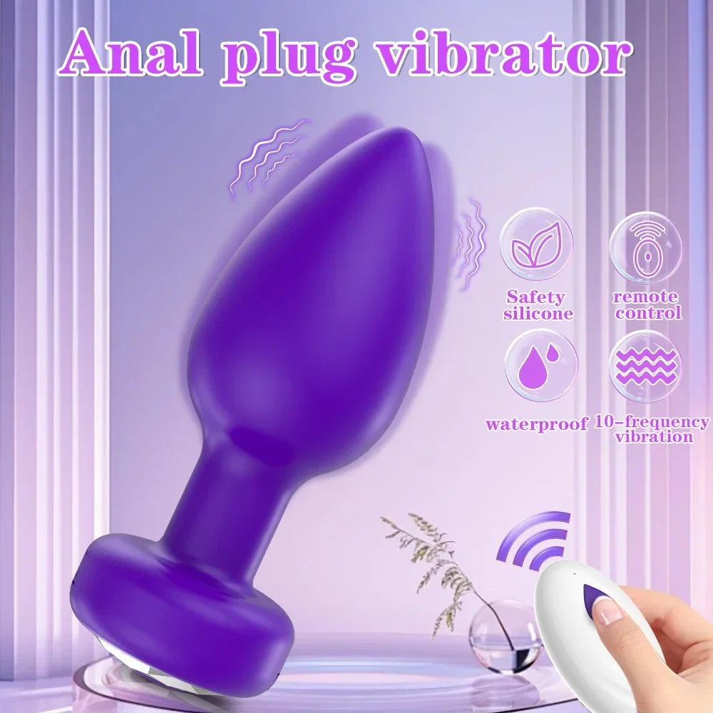 Anal Vibrator, APP Wireless Control, Butt Plug, Men Prostate Massager, Female Vagina Masturbator for Adult Sex Toys,Women Men Gay