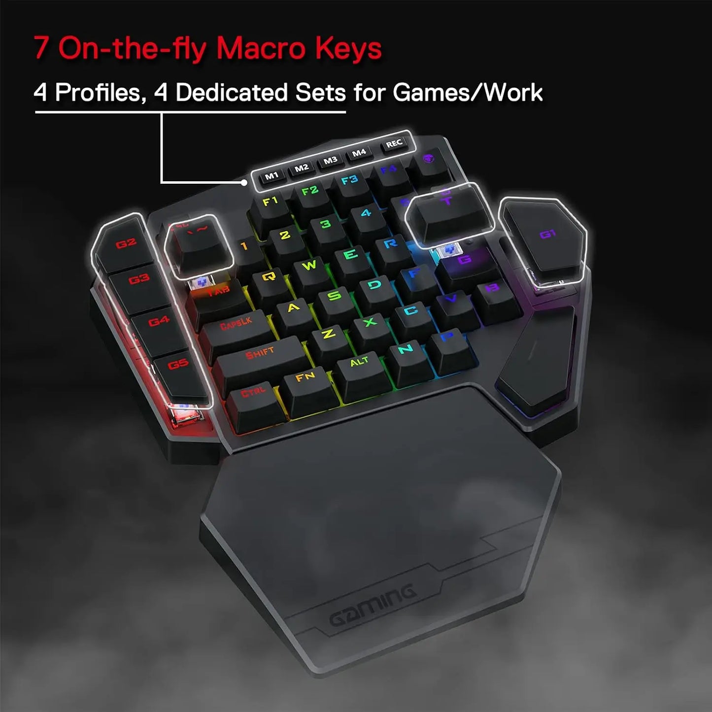 K585 PRO Wireless 42 Keys Hot-Swappable 3-Mode One-Handed Mechanical Gaming Wrist Support Keyboard