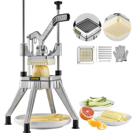 Commercial Vegetable Fruit Heavy Duty Professional Food Dicer, French Fry Cutter, Onion Slicer