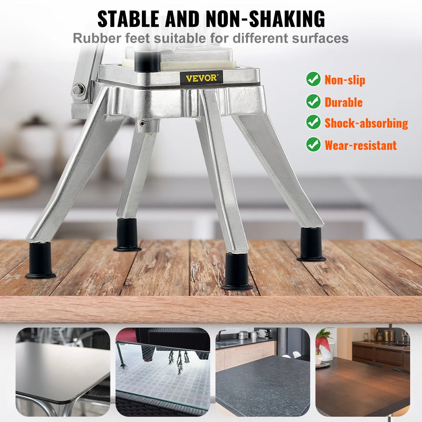 Commercial Vegetable Fruit Heavy Duty Professional Food Dicer, French Fry Cutter, Onion Slicer