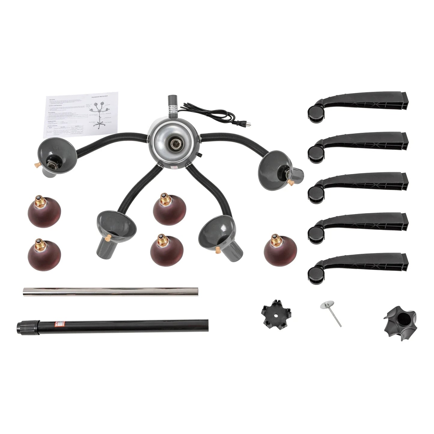 5 Head Infrared Light Heat Therapy Red Lamp Salon Hair Perming Dyeing Styling