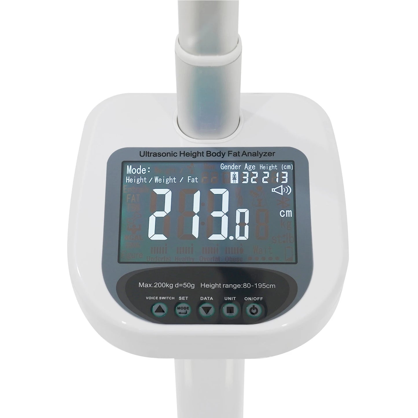 Multifunction Physician Medical Body Weight Scale, Electronic Height, and Weight Scale, Ultrasonic Height Body Fat Analyzer