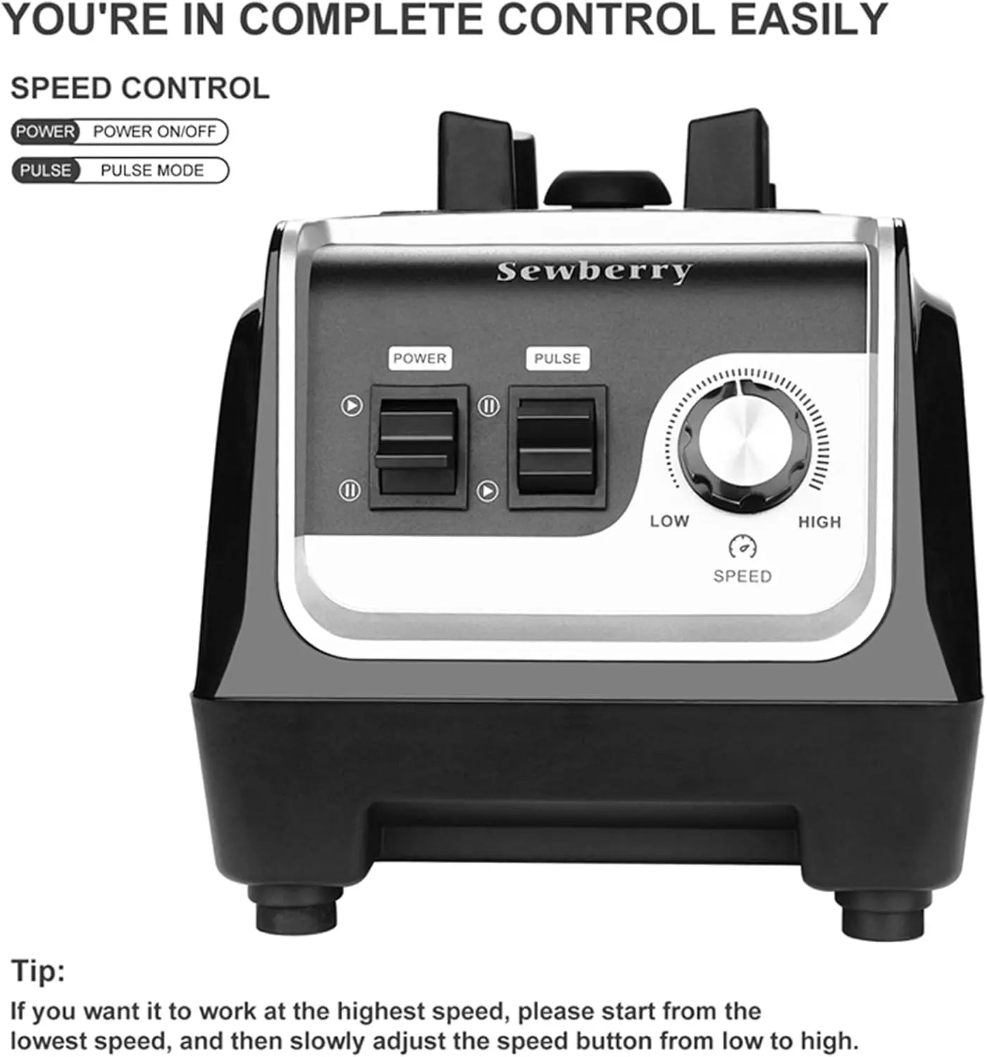 Professional Countertop Blender for home and commercial use, 2200W High Speed Smoothie Blender for Shakes and Smoothies