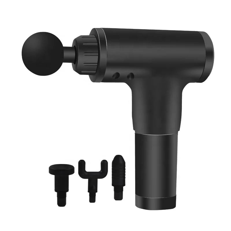 Electric Fascial Massage Gun, Muscle Massager For Pain 6 Adjustable Levels 4 Massage Heads, Neck And Back Massager