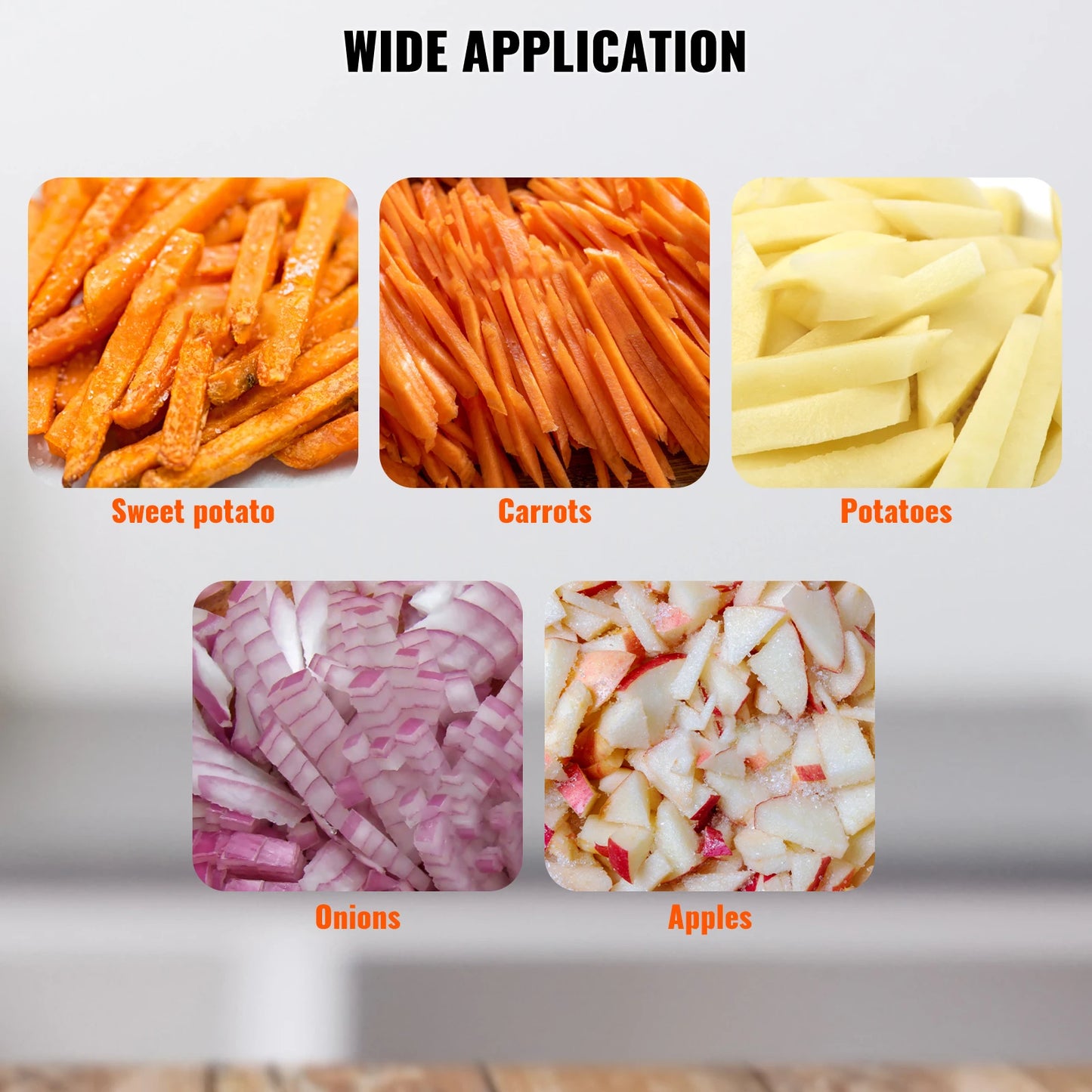 Commercial Vegetable Fruit Heavy Duty Professional Food Dicer, French Fry Cutter, Onion Slicer