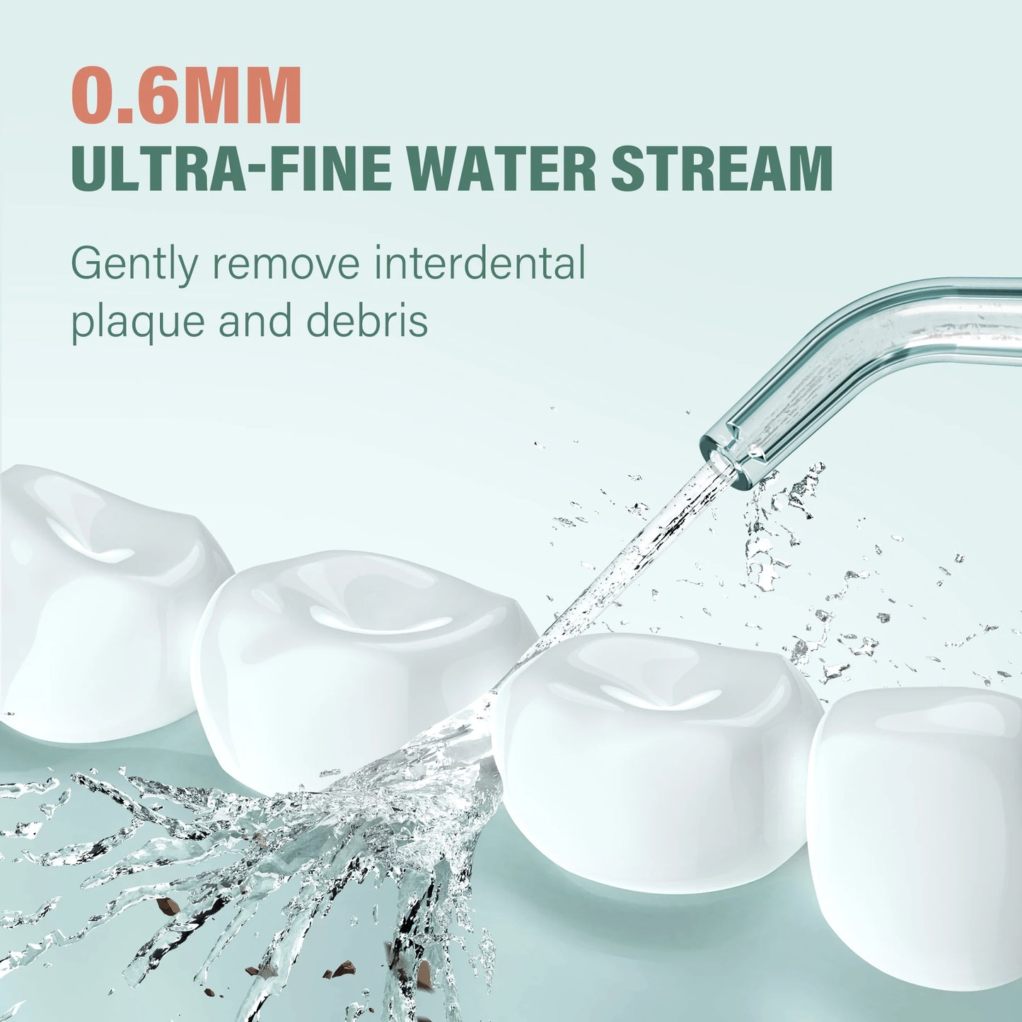 Sejoy Water Dental Flosser Portable Teeth Picks 6 Jets 4 Modes Cordless Oral Irrigator Rechargeable IPX7 Teeth Cleaner