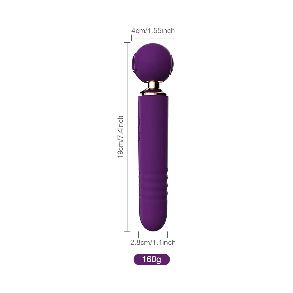 Powerful Av Magic Wand, Vibrators For Women, 3in1 Sex Toys, Telescopic Dildo, G Spot Stimulato,r Tapping Clitoris Sucker And Massager