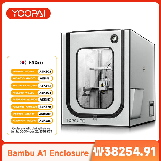 YOOPAI 3D printer Enclosure For Bambu lab A1/A1, mini 3D printer House Cover with LED light, Constant Temperature, Fireproof large