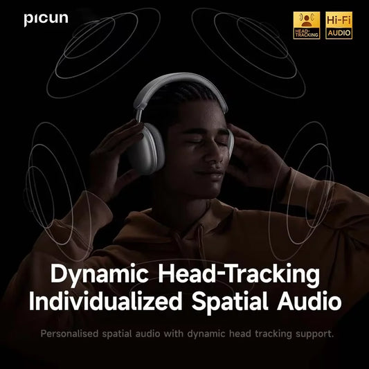 F8 Pro ANC Wireless Headphones Head Tracking 3D Spatial Audio -52dB ANC HIFI Bluetooth Headset ENC HD Mic Low-Latency APP