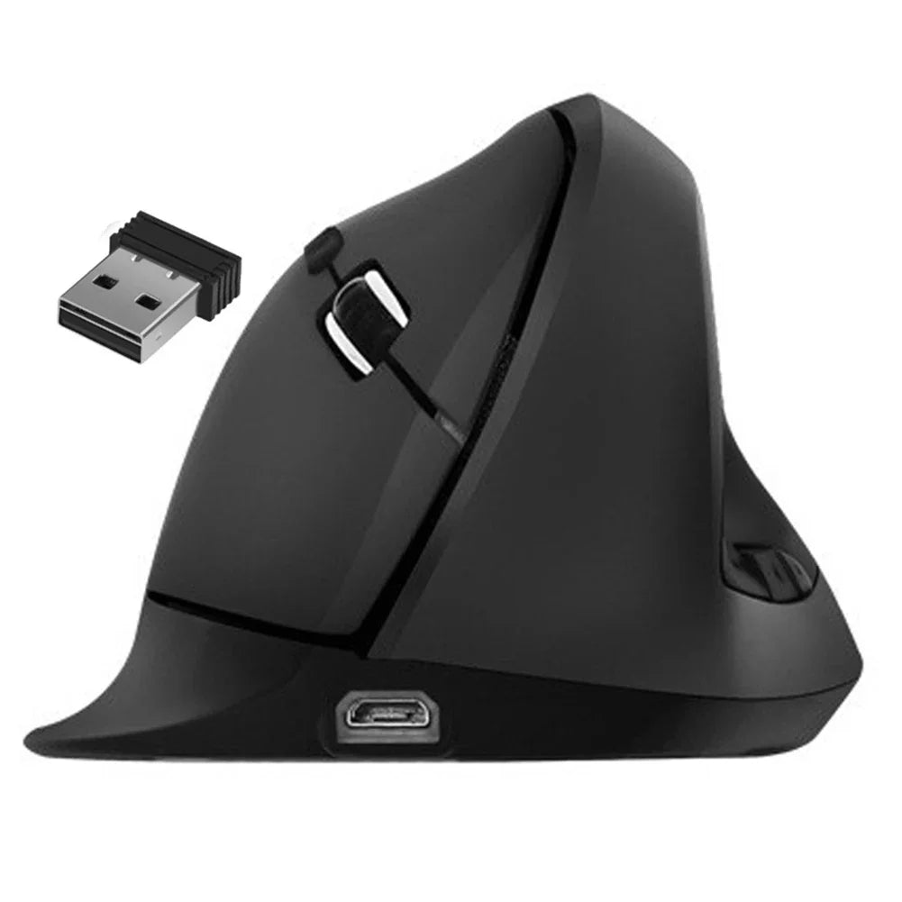 Wireless Vertical Mouse 7 Buttons Ergonomic Mouse Tri-Mode BT+2.4GHz+Wired Vertical Mouse For Laptop PC Computer Desktop