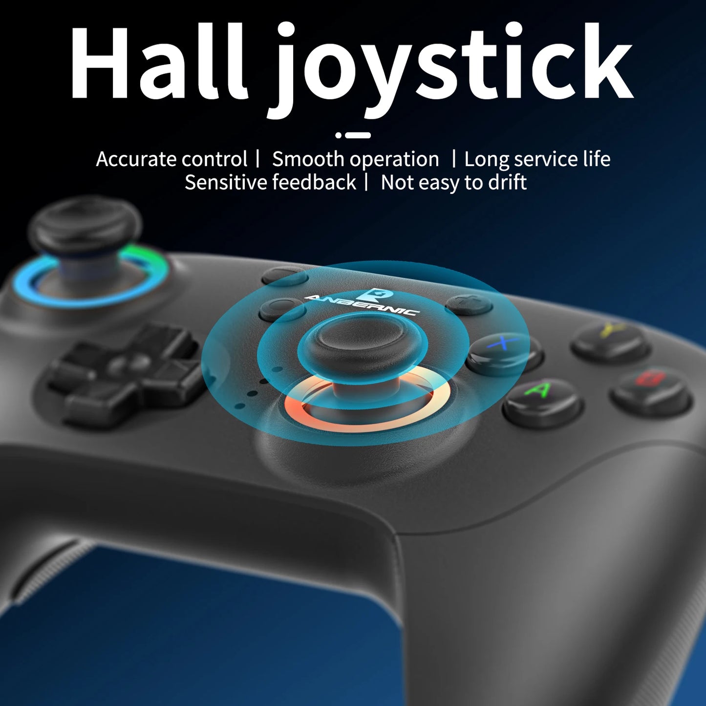 Gamepad Wireless Gaming Controller Hall Trigger Joystick Macro Key RGB Breathing Light For Switch PC Android IOS