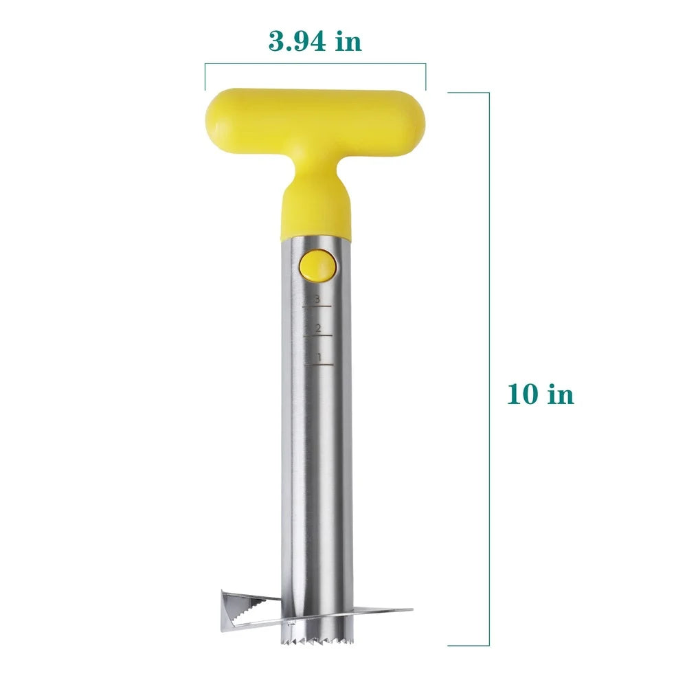 10 Inch Pineapple Corer Stainless Steel Slicer Ergonomic Handle Fruit Cutter Pineapple Peeler Kitchen Gadget Easy Coring