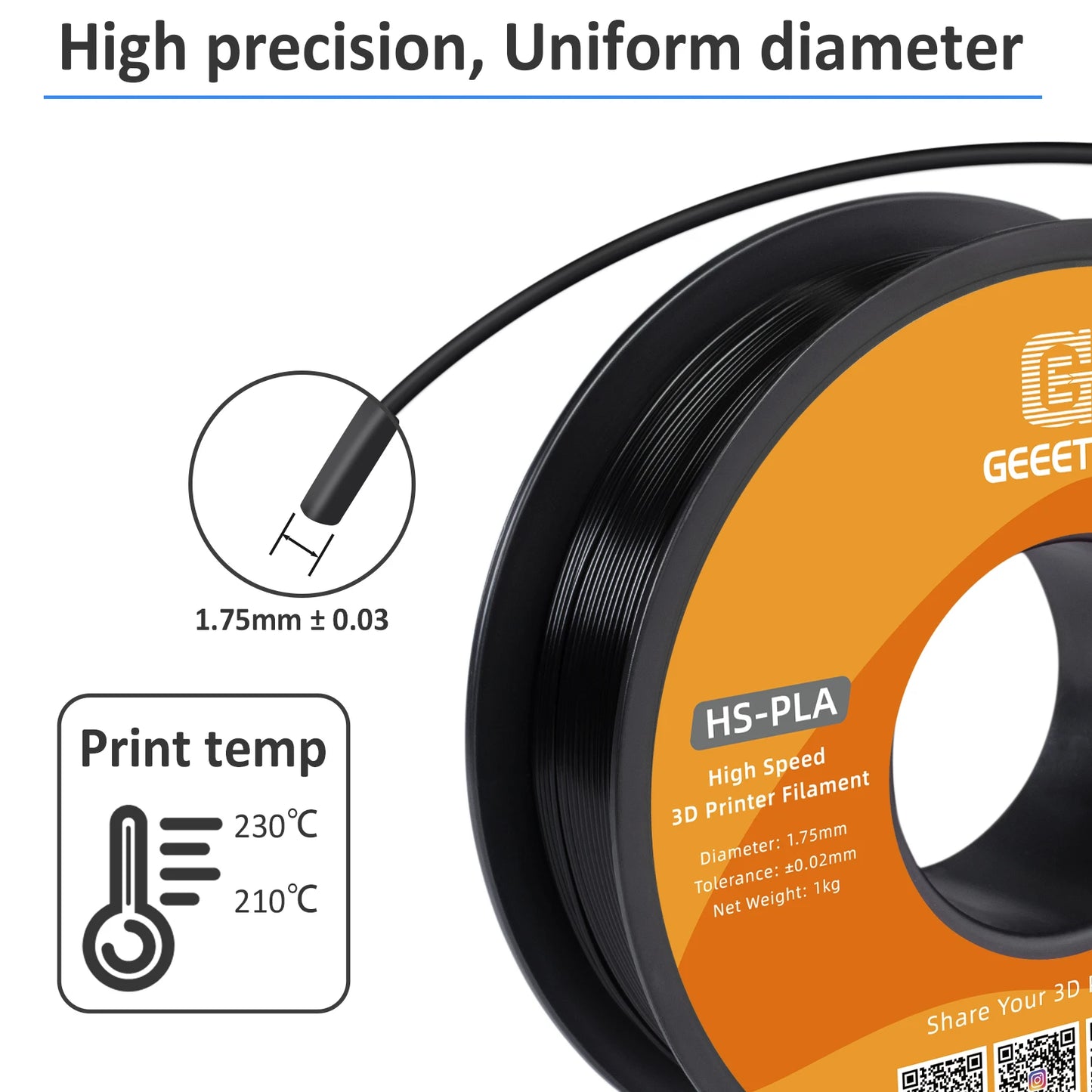 10Kg High Speed PLA 3d priner Filament 1kg 1.75mm, faster curing & printing speed, higher printing quality