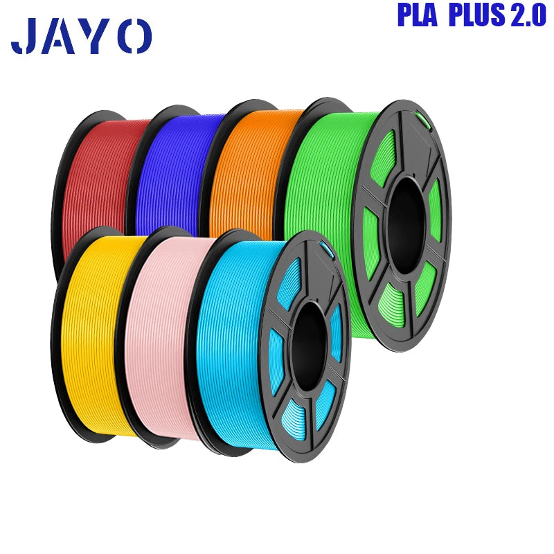 pla plus 2.0 3d printer filaments, 7rolls 1.75mm multi-color 3D printing material for 100% bubble free and FDM 3D printer