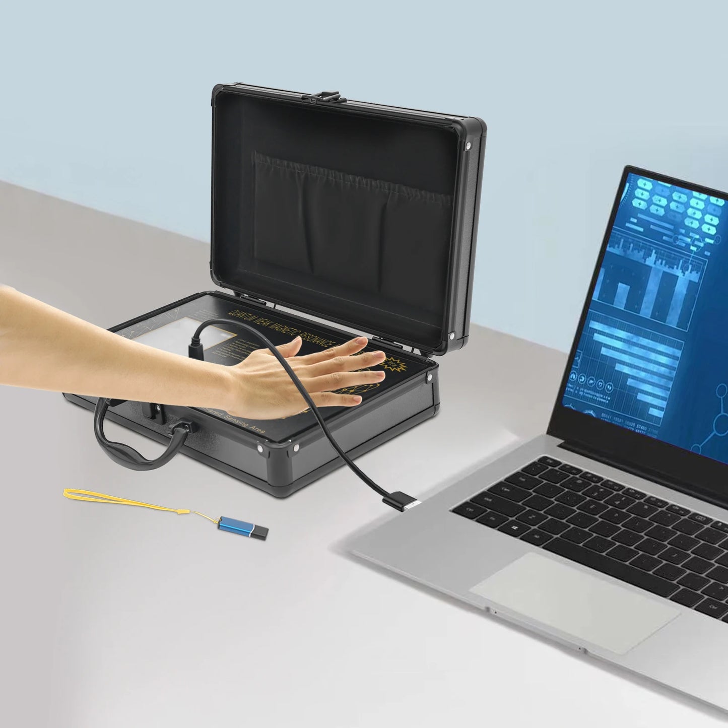 Quantum Analyzer Machine Magnetic Resonance Body Scanner Analyzer Health Detector Palm Touch Full Body Analysis Sub-Health Test